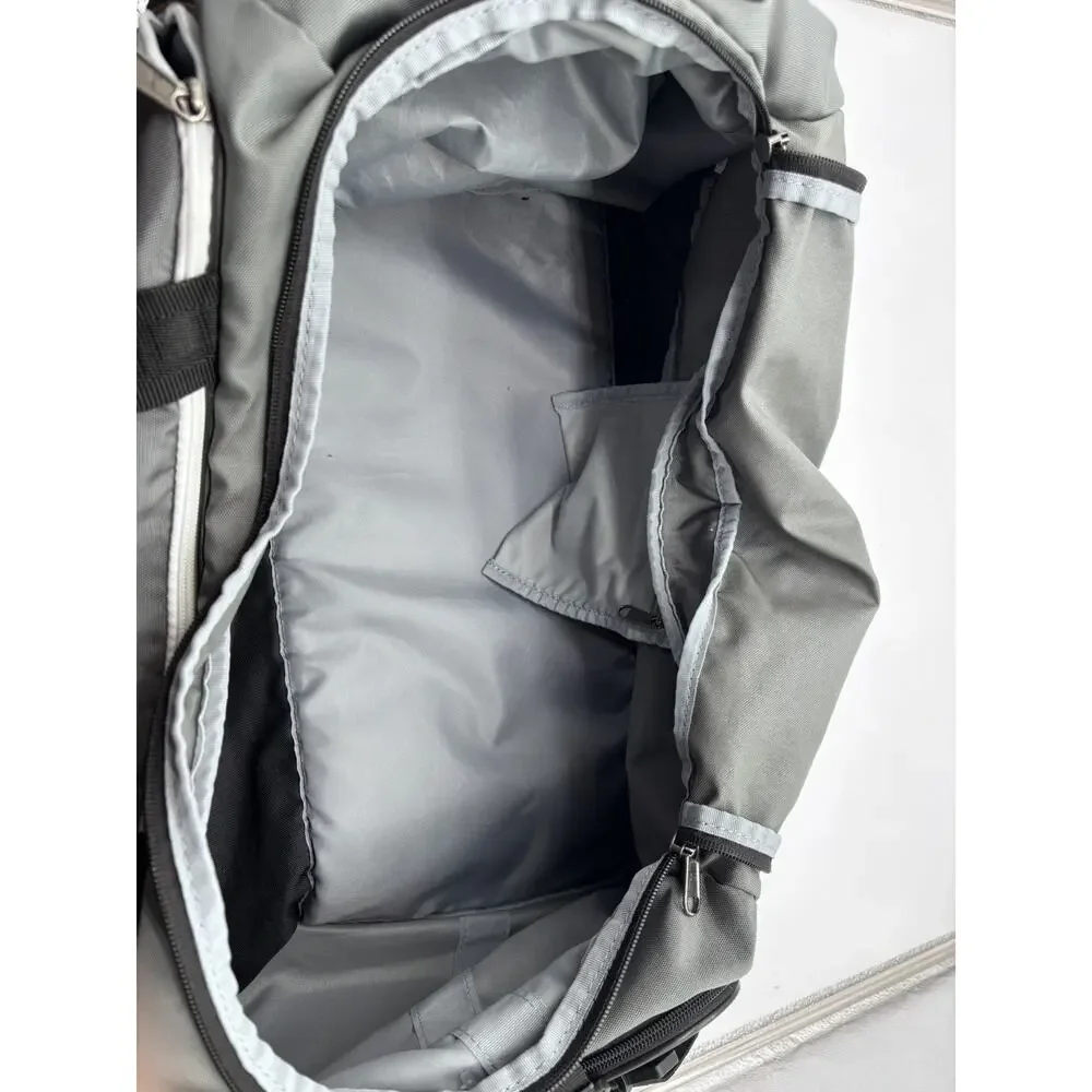 Under Armour Storm Duffel Bag Gym Workout Pockets Shoulder Carry Gray Black